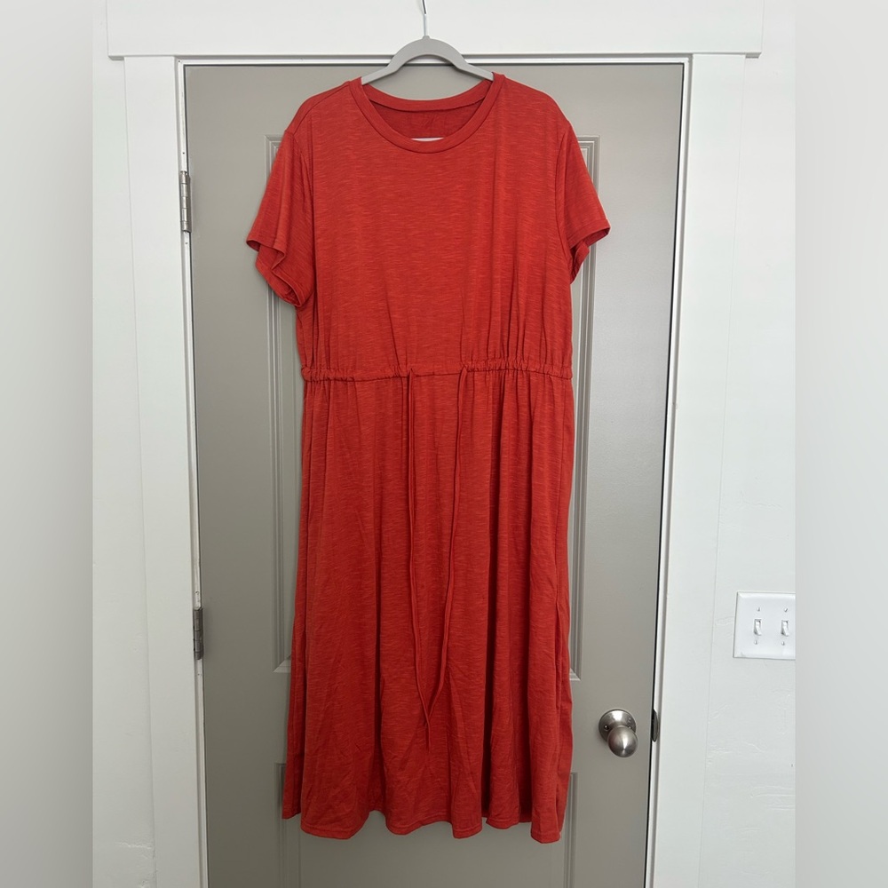 SHEIN Rust Short Sleeve Dress